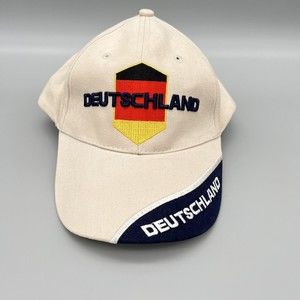 Vintage Deutschland Germany Canvas Adjustable Baseball Hat Cap Flag Natural